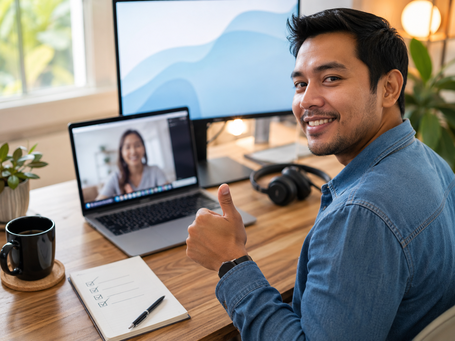 New hire's first day onboarding call